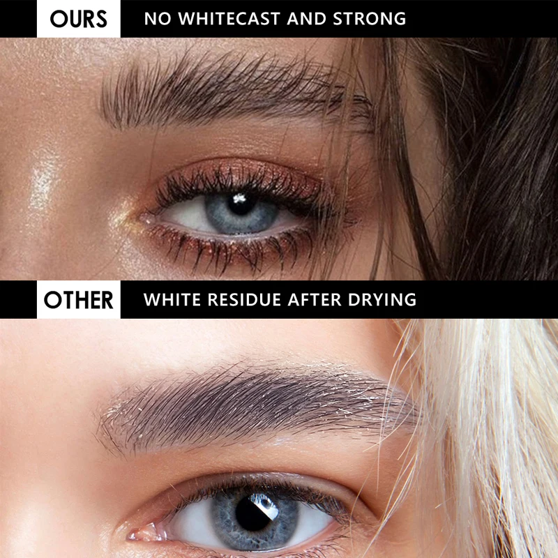 High Quality Tinted Eyebrow Clear Setting Eye Brow Tinted Styling Gel Tube with Brush Private Label Waterproof Eyebrow Gel