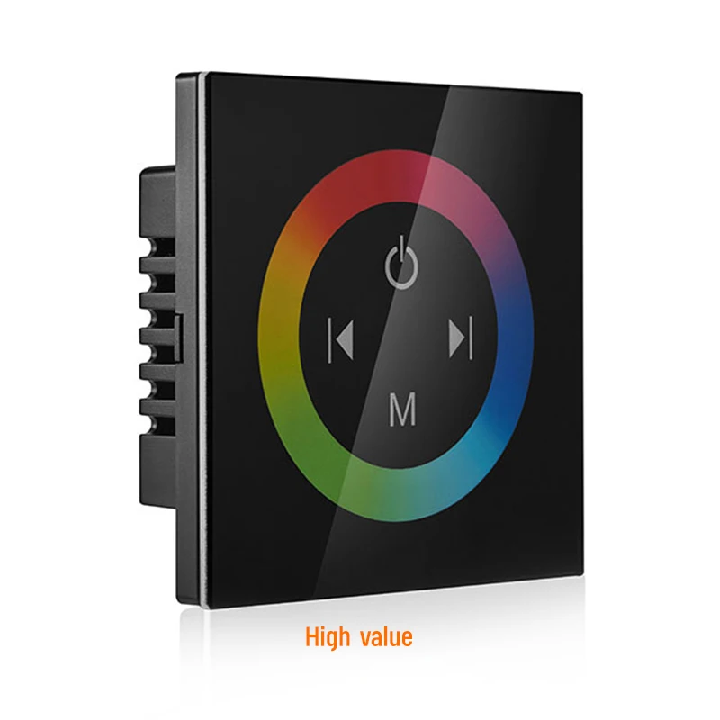 Newest design fashion style custom silk printing pattern glass screen smart home touch light switch enclosures