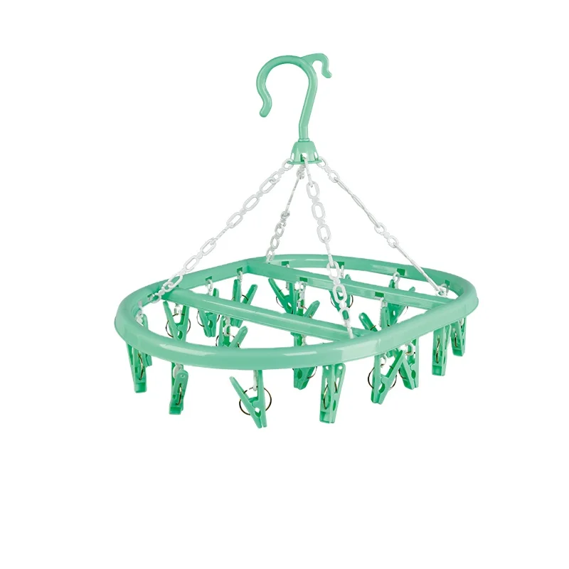 With Clips Foldable clothes hanger Plastic Drying Hook scarf underwear plastic sock hanger