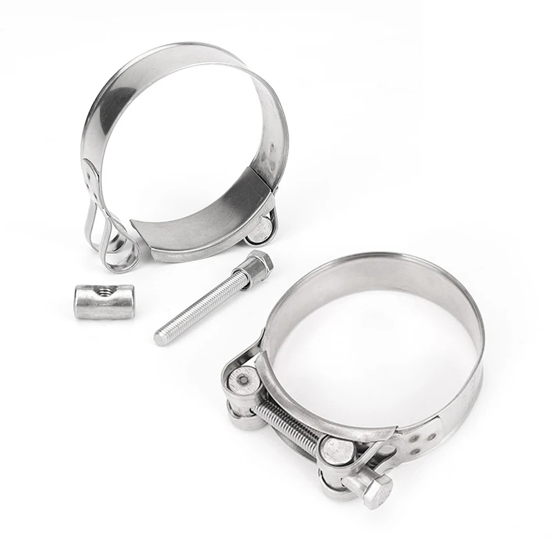 Wholesale price 3/4 heavy duty t bolt hose clamp pipe custom hydraulic pipe clamp bracket stainless steel t-bolt clamp for pipe