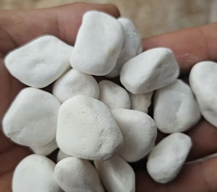 Wholesale of Snowflake White Goose Egg Stone Flower Decorative Stone, Natural Cobbles, Good Quality and Affordable Price