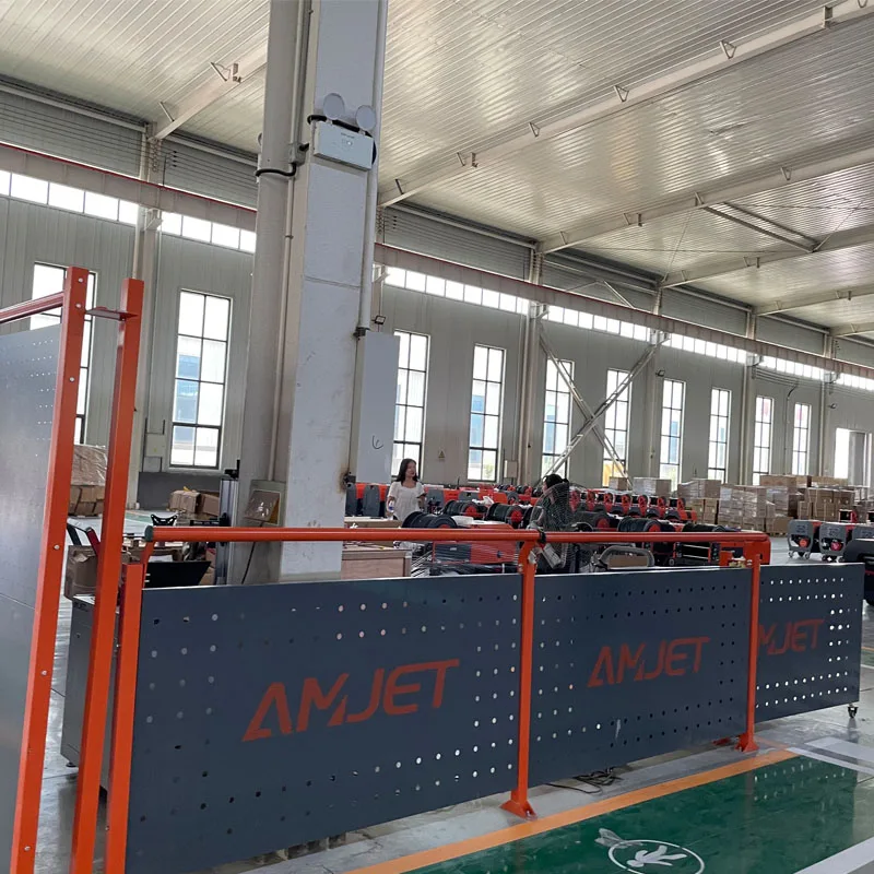 AMJET latest 1000 liter water tank German pump wireless start single cylinder gasoline engine sewer cleaning machine