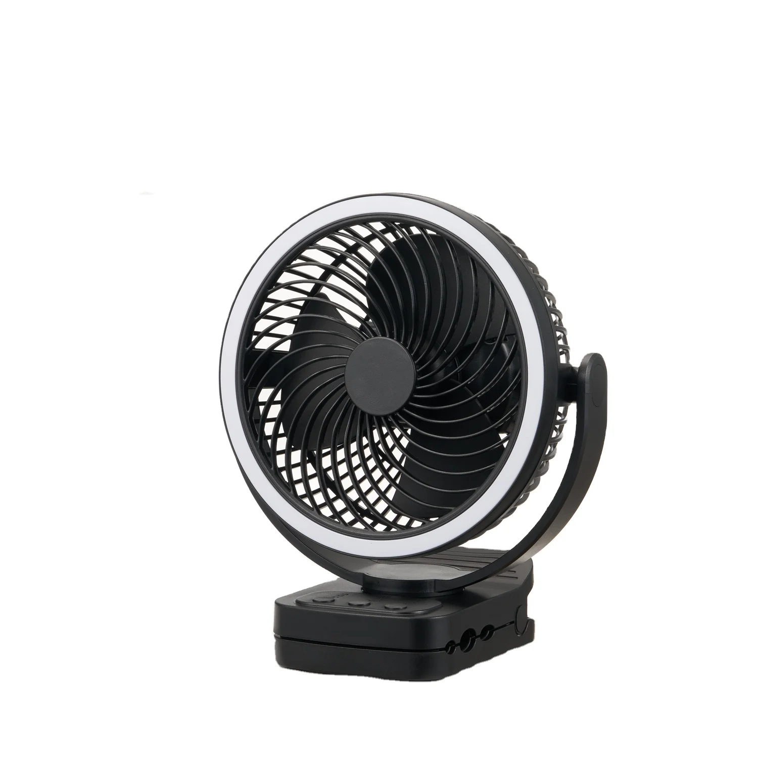 2 In1 Function 5V 2A 5W 7 Inch USB Rechargeable Portable Mini Electric Desktop Deck Table Stand Clip Fan with Li-on batteries