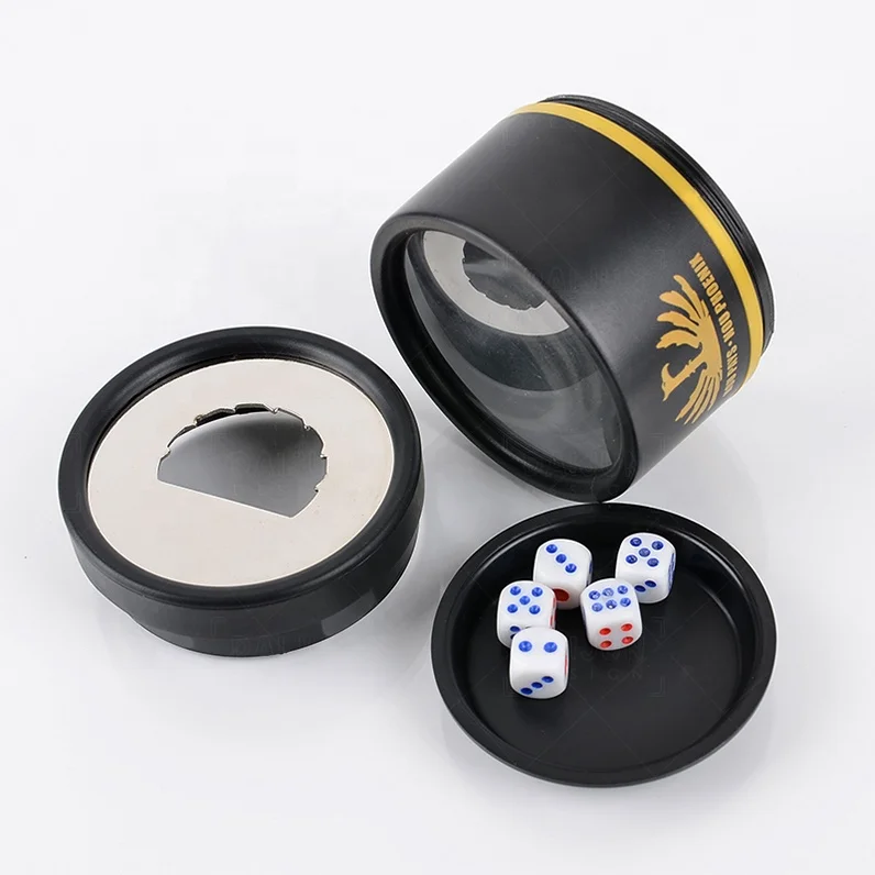Plastic Dice Cup with Lid Custom Game KTV Cover Bar & Box 1pc/opp Bag or As Your
