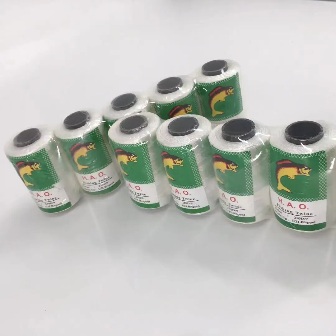 Twisted nylon fishing twine 210D/ 9 many colors fishing twine  and fishing net twine