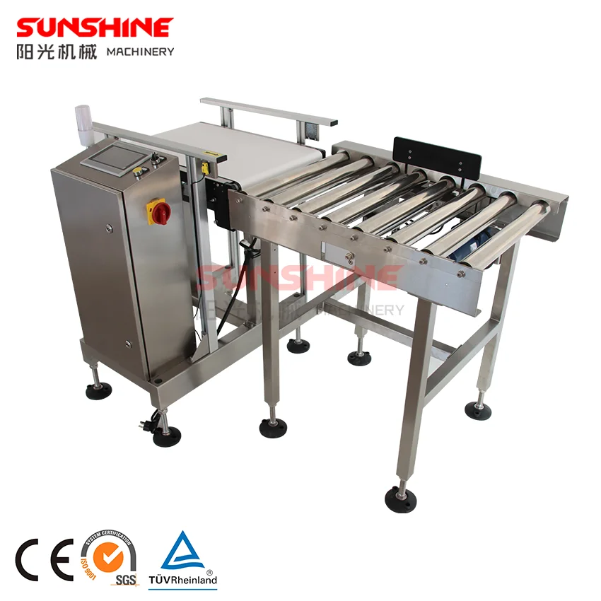 Automatic high speed  dynamic check weighing scale conveyor belt weighers machine with sorting and culling function