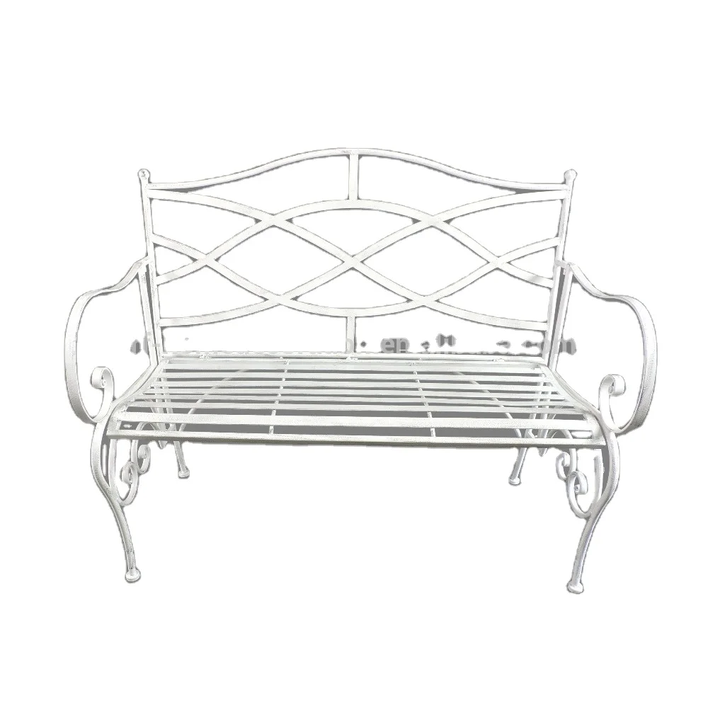 
Outdoor antique color metal simple design garden bench 