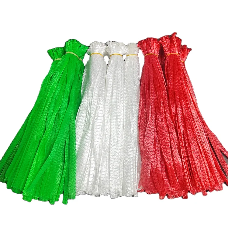 Support customized fruit netting rolls plastic grocery net bags vegetable mesh bags