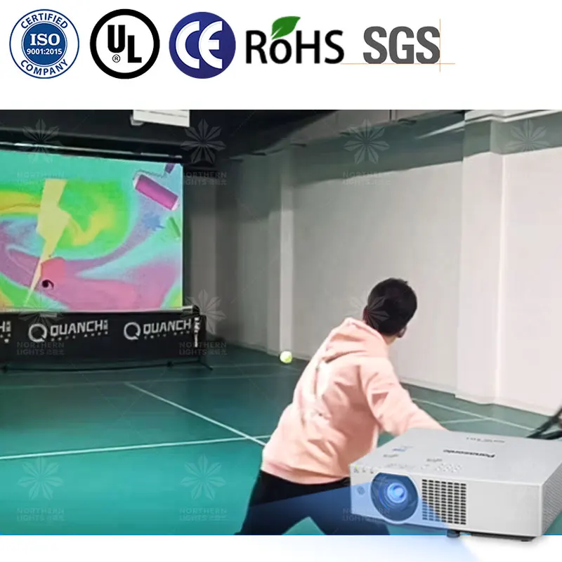 Ar interactive projection tennis intelligent interactive squash professional mode 3D Interactive Wall