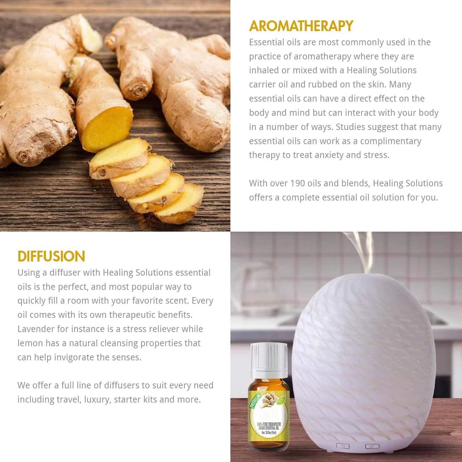Pure Natural Ginger Essential Oil for Promote Blood Circulation and Relieve Body Massage Oil