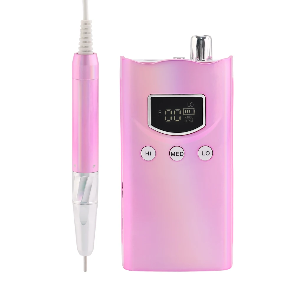 2023 New Brushless E-file Professional Electric Manicure 85W Nail Drill Cordless With Preset Speed Function For Salon Nail Drill