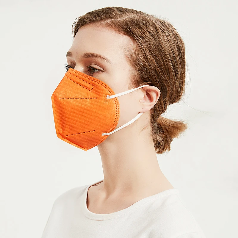 
Hot sale high quality orange color customized logo ffp2 kn95 masc kn95 face mask 