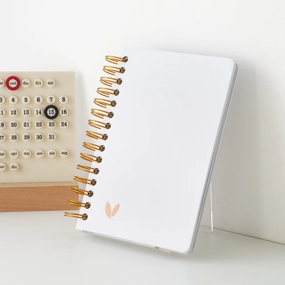 Wholesale Custom Printing Hardcover Daily Spiral Planners 2024 Self Love Journal Notebooks With Logo