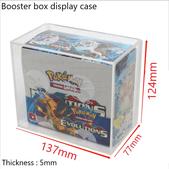 Коробка для карт Pokemon booster акриловые карты 1-е издание коробки