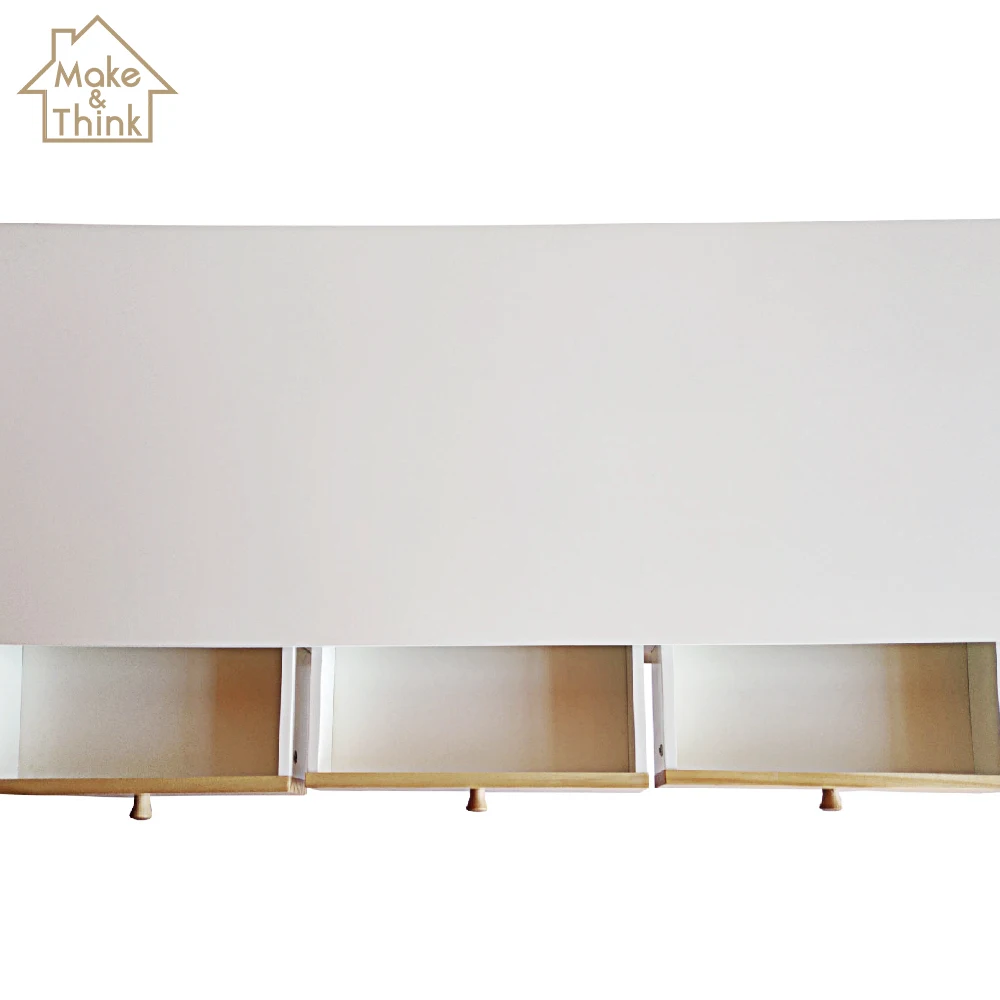 
White solid wood furniture dressing table writing desk with drawers for study office 
