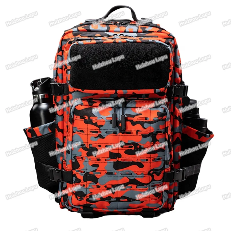 Custom Logo Waterproof Sport Fitness Backpack Flame 45L Gym Tactical Backpack With Cup Holders