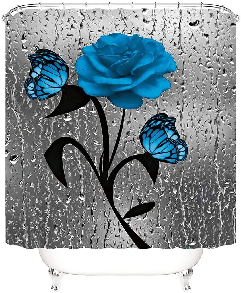 Custom African American Shower Curtains 4 PCS Printing Luxury Shower Curtain Set Bathroom 3D