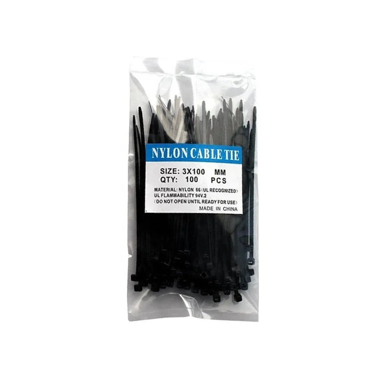 Various Sizes Nylon 6 6 Self Locking Cable Tie Plastic Zip ties cable Clamp PA66 Big Factory In China Supplier 3.6*200mm