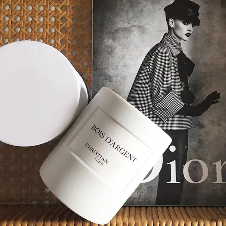 Custom Logo Luxury Glass Empty Scented Candle Jars Private Label With Soy Candles Scented Luxury Flat Mirror Lid
