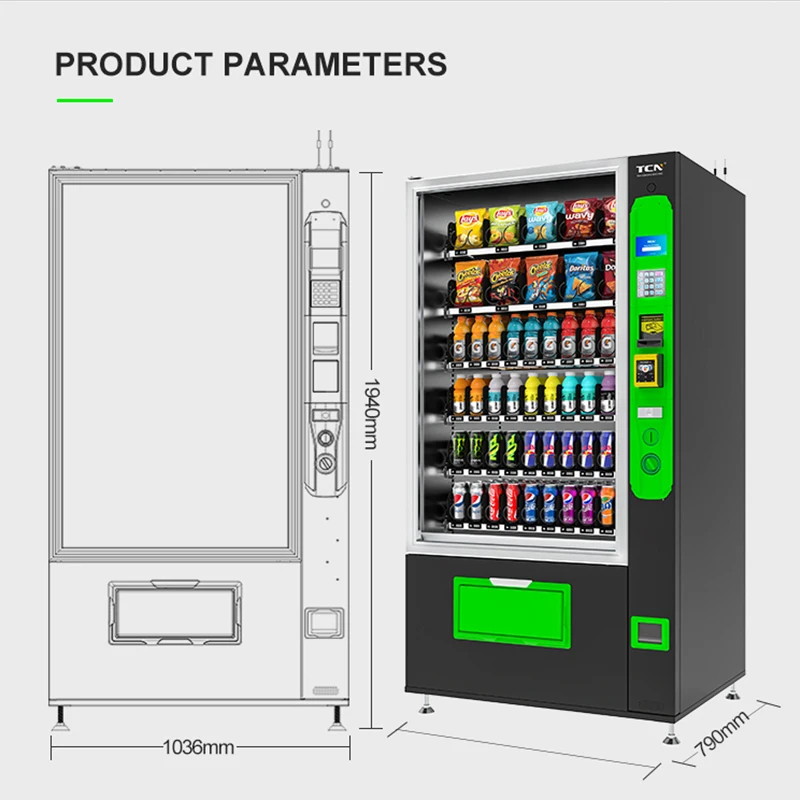 TCN Popular Snack Drink Beverage Vending Machine Manufacturers Usa Market