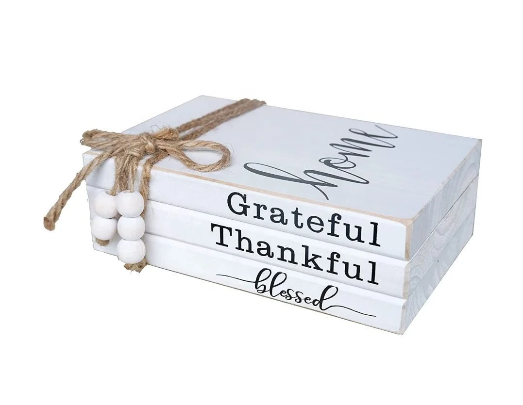 wholesale custom Farmhouse Decor Book Stack Faux Book Stacks