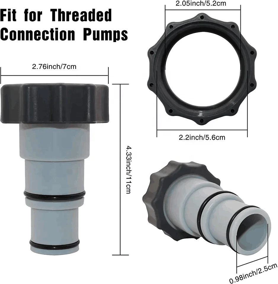 Swimming Pool Cleaning Accessories Hose Adapter Replacement Threaded Connection