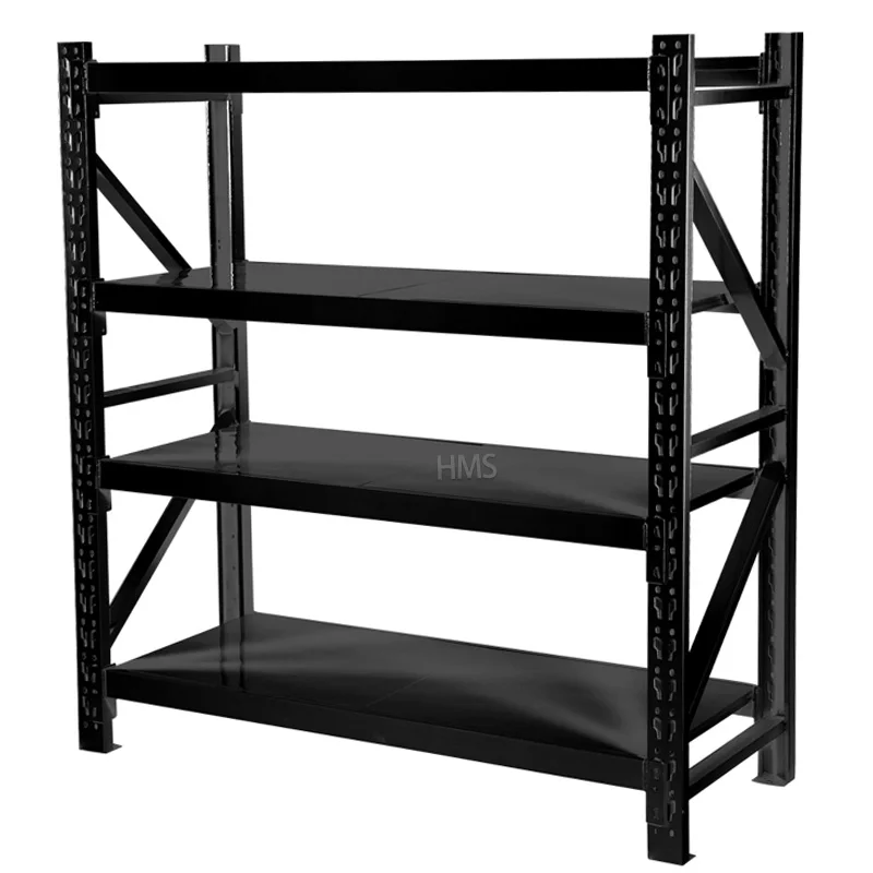 200kgs Capacity Grocery Shelves Metal Warehouse Store Racks Manufacturer Heavy Duty Industrial Stacking Steel Shelving