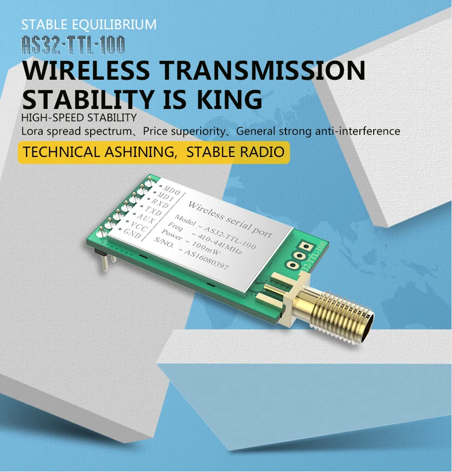 RF Meter Humidity Sensor Lora 433 Radio Modem 4 Channel Relay Module with RF Remote