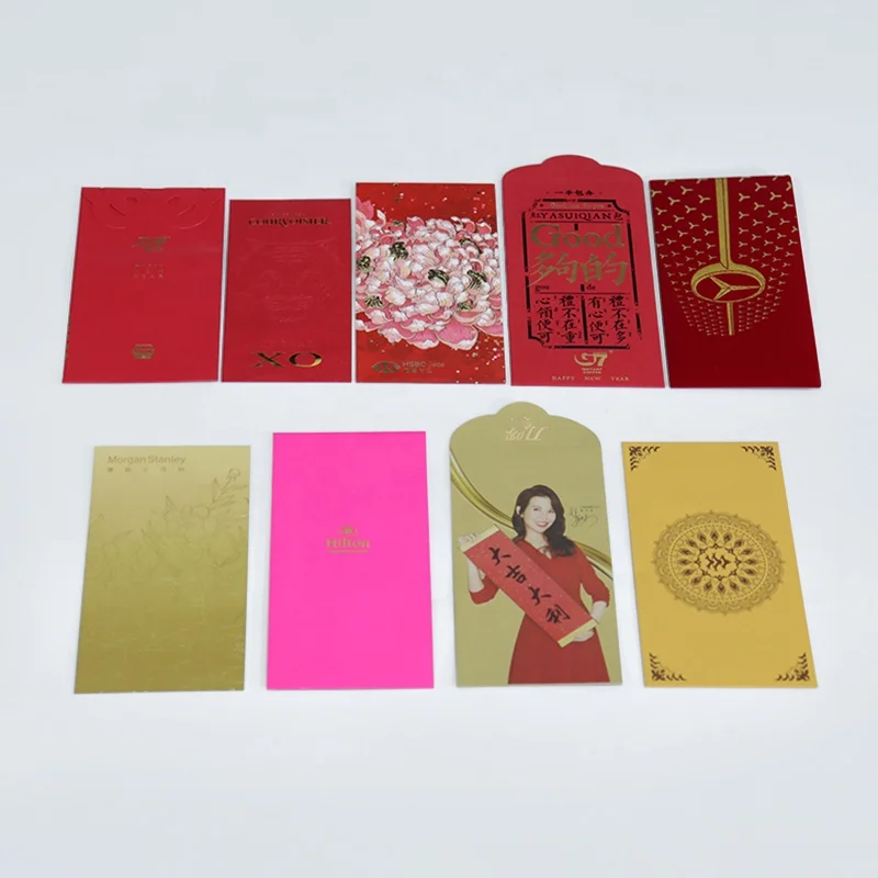 2024 Custom Brand Dragon Year Red Pockets Chinese New Year Popular Embossing And Laser Cutting Red Envelopes