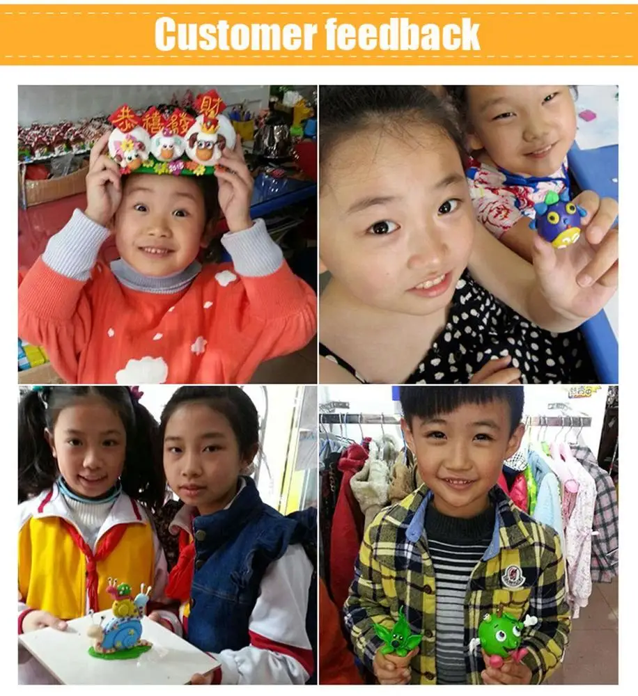 MOFA play dough modeling clay 24 Colors kids Heat gun drying polymer clay