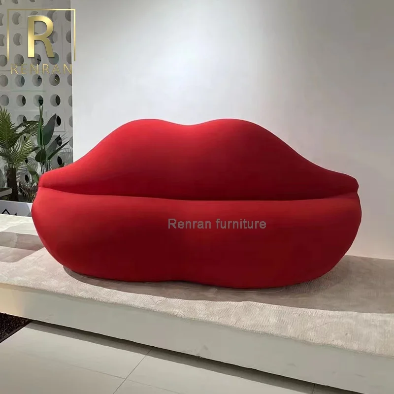 latest living room sofa design red lip sofa designer personality creative modern minimalist living room fabric sectional sofa