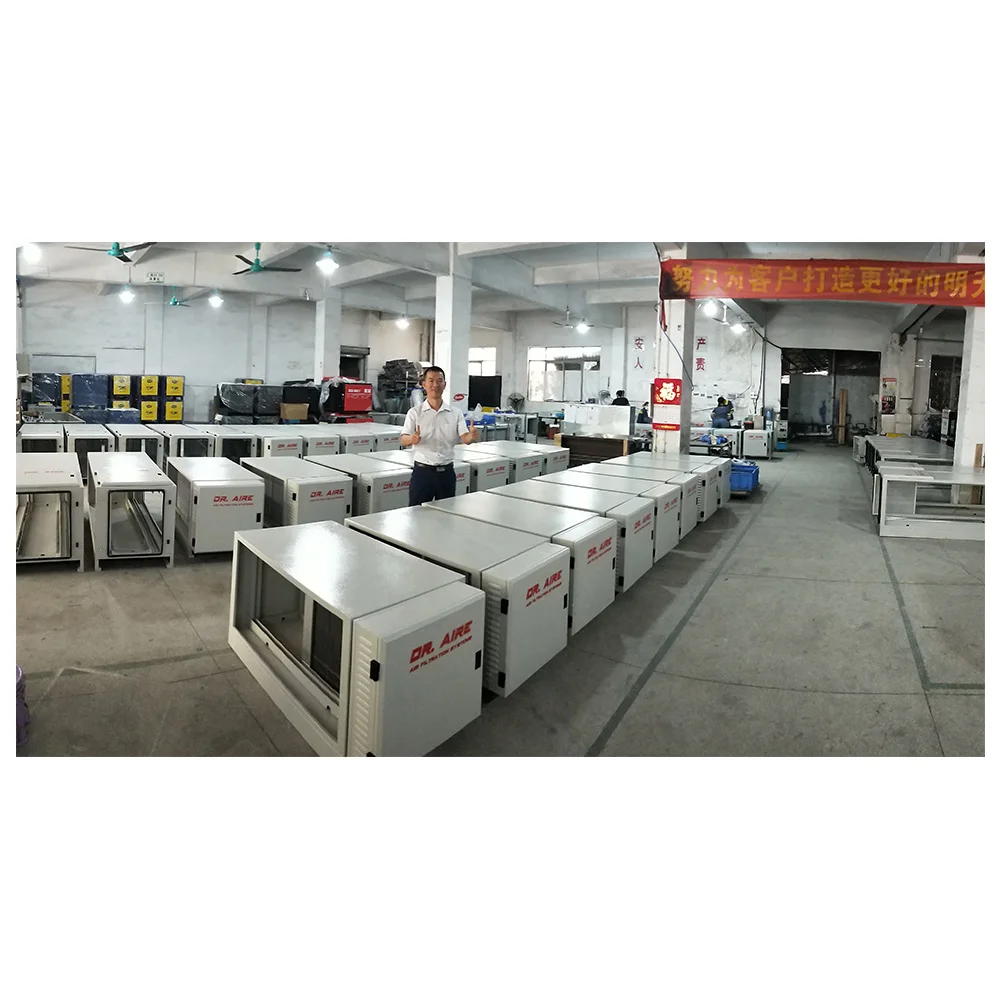 98% Fume Removal Rate Commercial Kitchen Electrostatic precipitator Air filtration with Uv light
