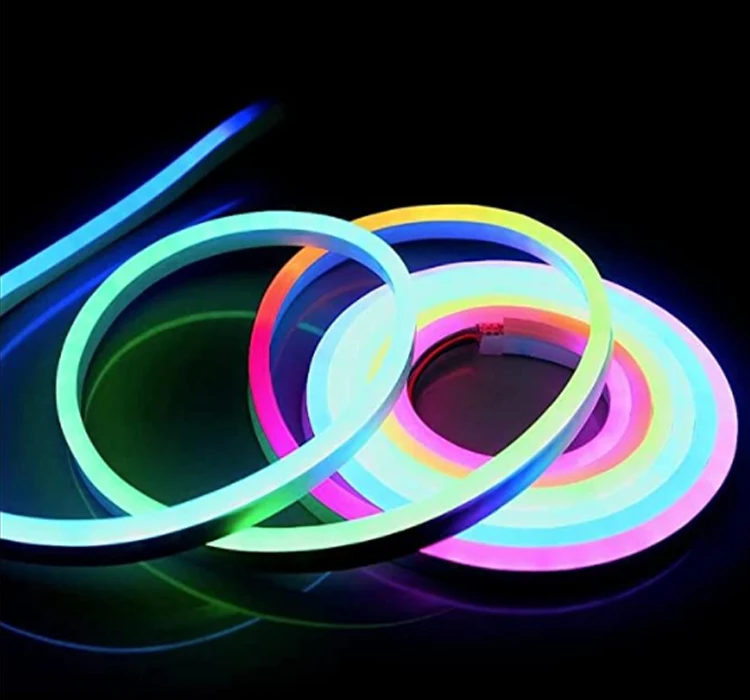Holiday12v/220v RGB Copper Wire Waterproof Decoration  flex  Neon Sign strip wifi rgb led neon lights for Bedroom