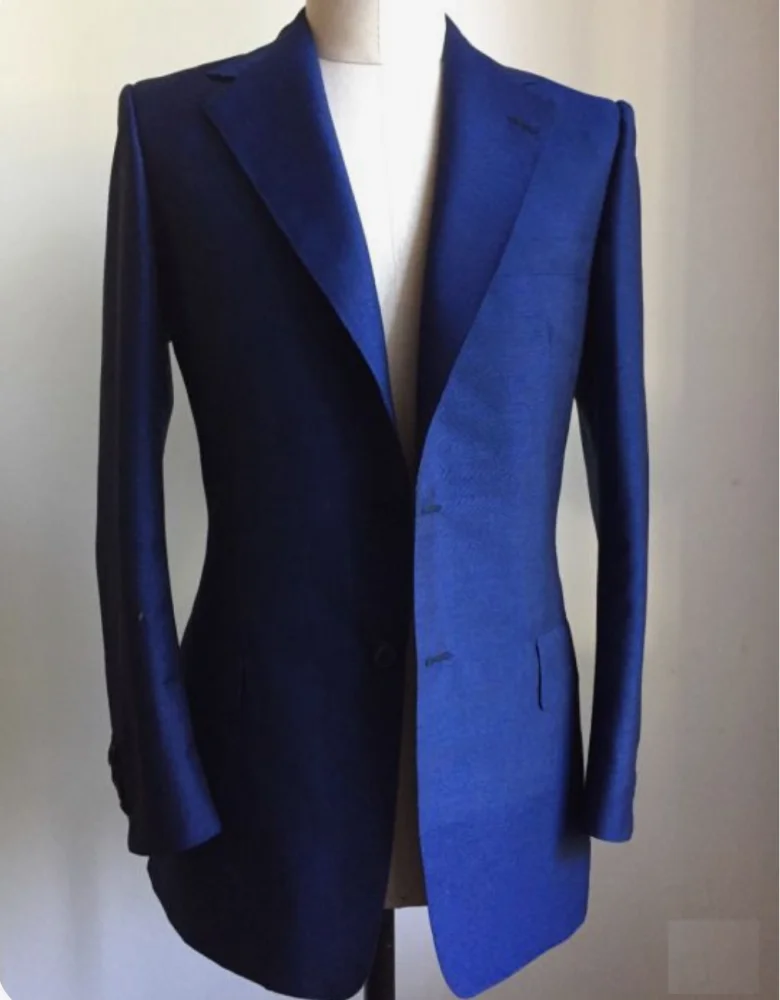 Custom MTM CMT Handmade Canvas Luxury Wool Latest Suit Design Suit For Men Slim Fit Gold Blazer Business Formal Suits For Man