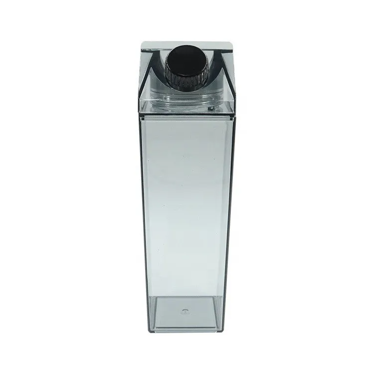 Bpa free milk carton shaped 500ml square plastic bottles  milk carton water bottle 1000ml for outside sports drinking