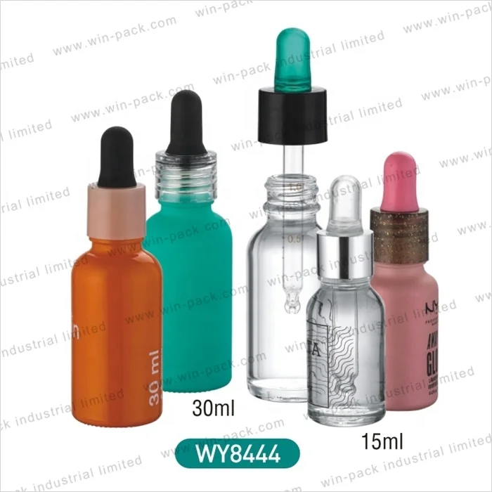 10ml 15ml 30ml 50ml 100ml high quality essencial oil bottle with glass dropper and golden aluminium dropper cap