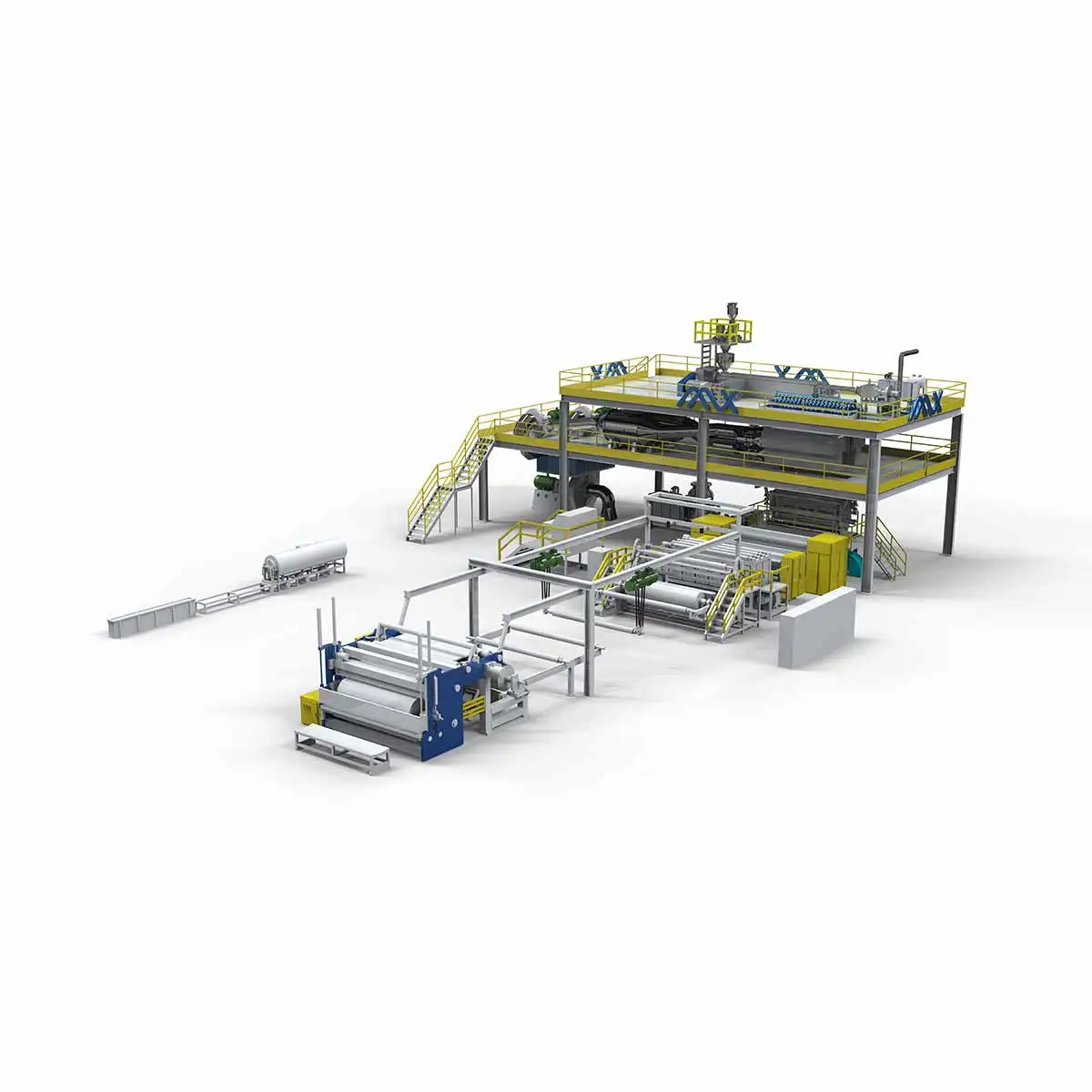 Pp Spunbond Nonwoven Production Line  Non Woven Created Model Sms Melt Beam Pp Spunbond Nonwoven Machine