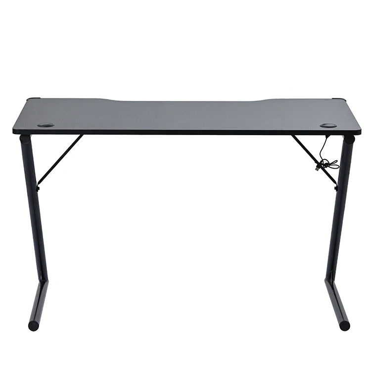 Hot Sale Gaming Setup Workstation Ergonomic Computer Office Desk Mesa Gamer Rgb Led Gaming Table PC Desk with Led Light