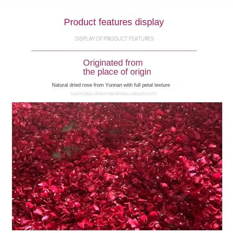 Wholesale rose dried petals hot spring milk bath petals bath supplies 50g/pack