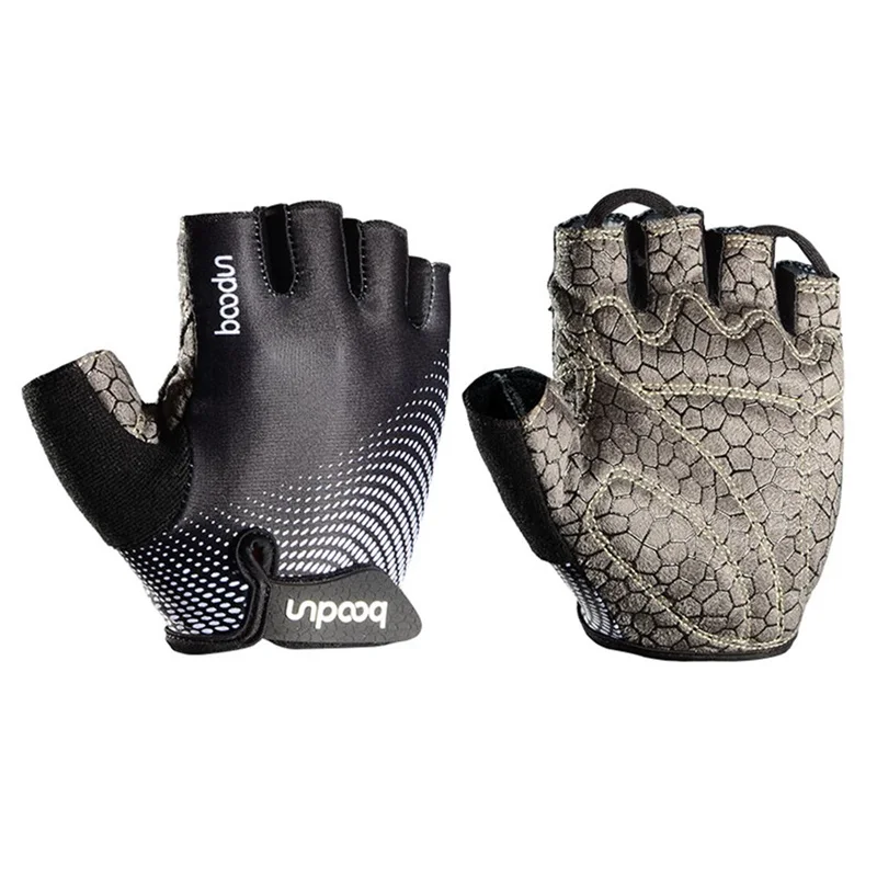 HBG 1096 Finger less Shockproof Bike Gloves for Men Women Cycling Gloves anti slip gym gloves