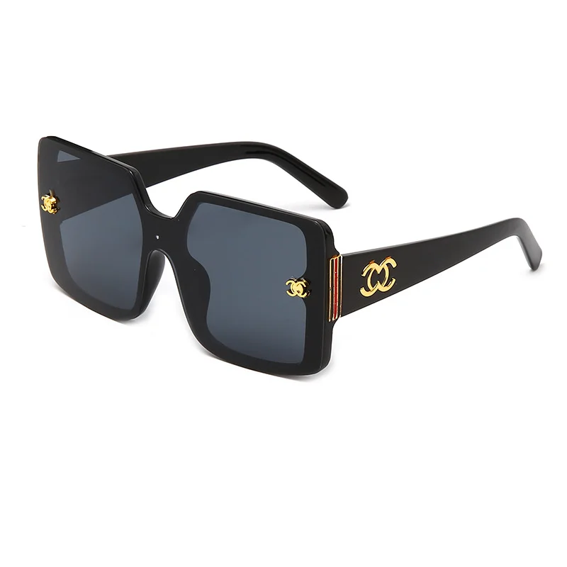 Plastic luxury famous brand anti ultraviolet UV400 sunglasses oversized cc sunglasses fashionable sunglasses for women