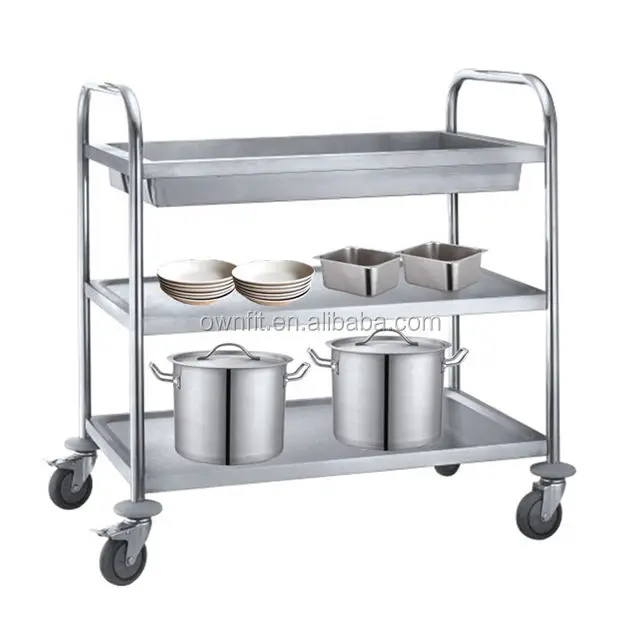 Commercial Stainless Steel Dish Cart with Clearing Bowl New Condition Kitchen Equipment for Hotels and Restaurants