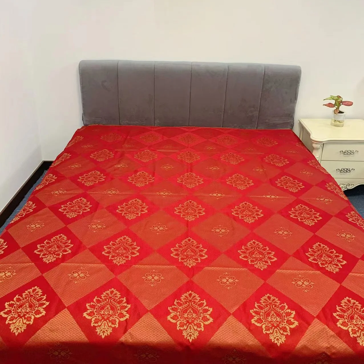 High quality woven floral pattern mattress fabric