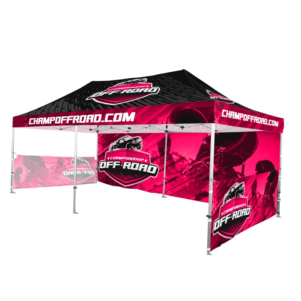 custom print outdoor Advertising pink canopy folding tent gazebo tent 3x6 garden tent