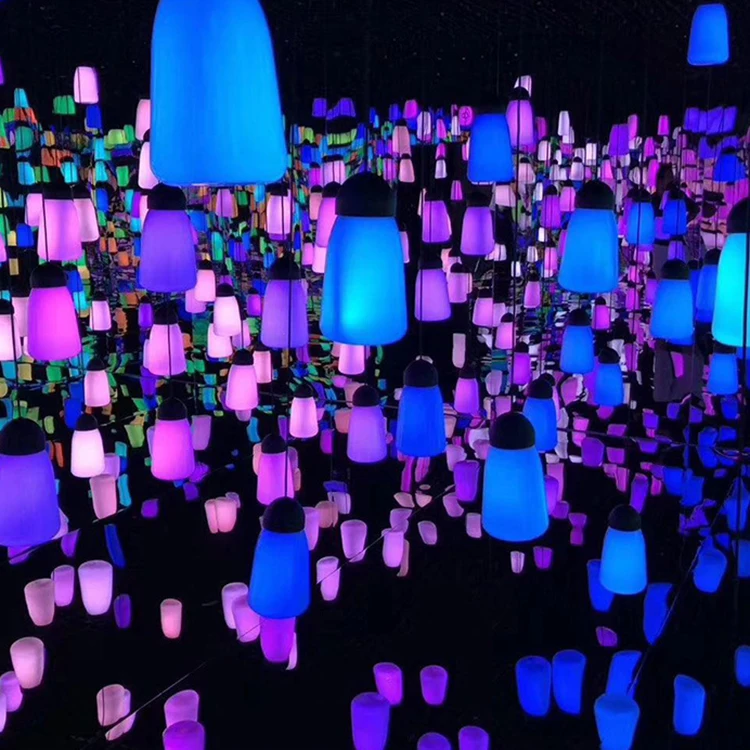 Holiday Festival Decoration Outdoor Color Changing Christmas Fading LED RGB Breath Hanging Bulb Light Custom Decorative lights