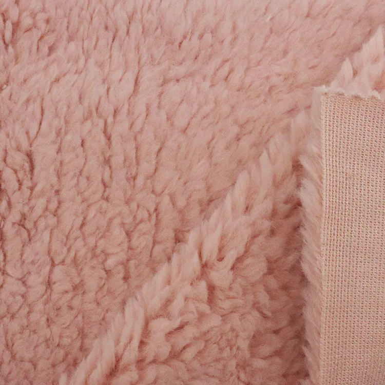 
Blanket 473gsm Woven Garment Custom Sherpa Fake Fur Fabric Solid Dyed PD Poly 100 Polyester Bangladesh Accept Custom Designs 