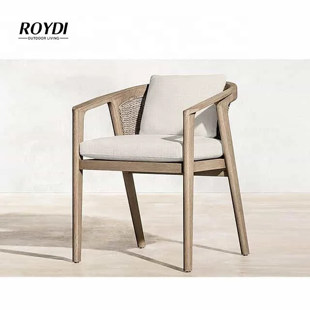 Roydi Handcrafted Teak Outdoor Garden Furniture Teak Outdoor Wood Dining Chair