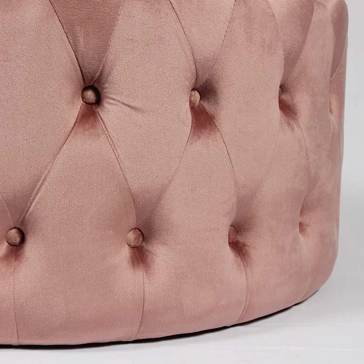 bean bag Velvet Shoe Changing  Living Room Luxury Home Small Makeup Stool round Button ottoman