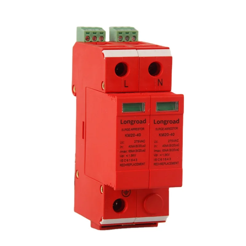 Type 2 Ac Power Spd Lightning Surge Protective Device Three-phase Protection Thunder Lightning Arrester