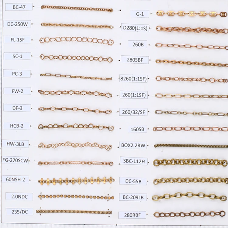 
Wholesale Fashion Brass Chains various models 